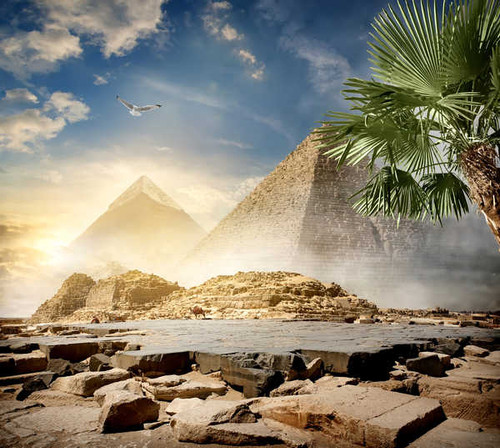 Jual Poster Egypt Desert Stones Sky Cairo Pyramid 1Z