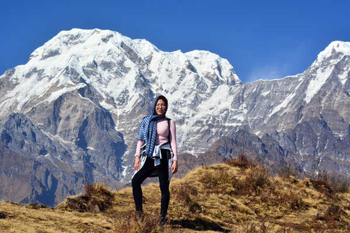 Jual Poster Mountains Asian Himalayas Nepal Crag Snow Tourist 1Z