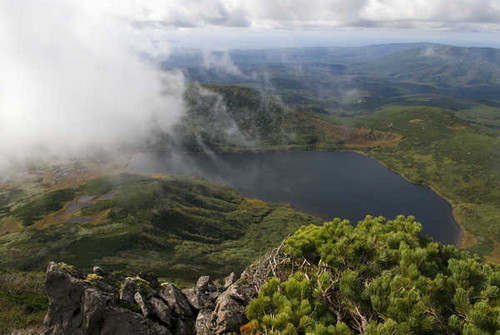 Jual Poster Mountains Lake Russia Sakhalin island Clouds From 1Z