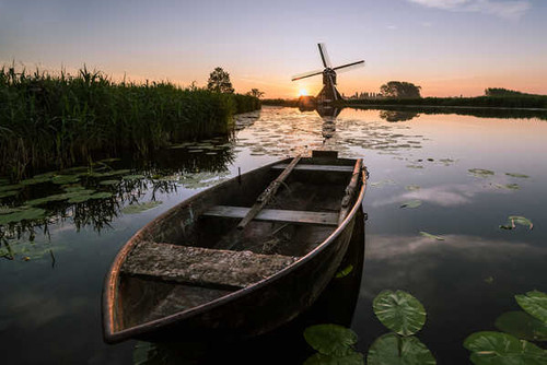 Jual Poster Netherlands Morning Sunrises and sunsets Boats 1Z