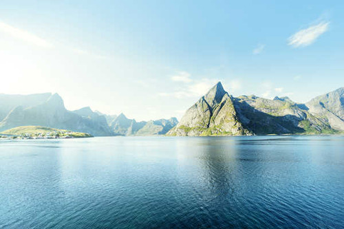 Jual Poster Norway Lofoten Scenery Mountains Sky Coast 1Z