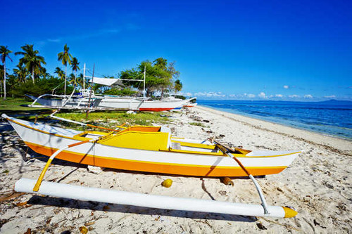 Jual Poster Philippines Tropics Coast Boats Beach 1Z