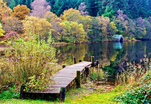 Jual Poster Scotland Lake Forests Marinas Autumn Aberfoyle 1Z