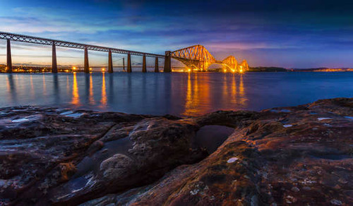 Jual Poster Scotland Rivers Bridges Evening Coast Stones Forth 1Z