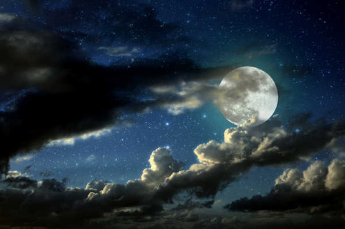 Jual Poster Sky Moon Clouds 1Z 001