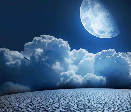 Jual Poster Sky Moon Clouds 1Z 003