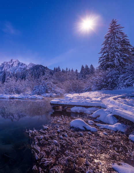 Jual Poster Slovenia Winter Lake Zelenci Snow Sun Spruce 1Z