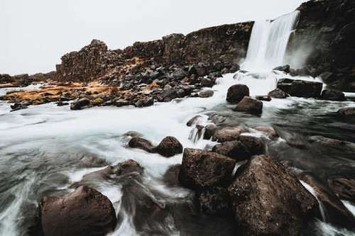 Jual Poster Stones Waterfalls Iceland 1Z