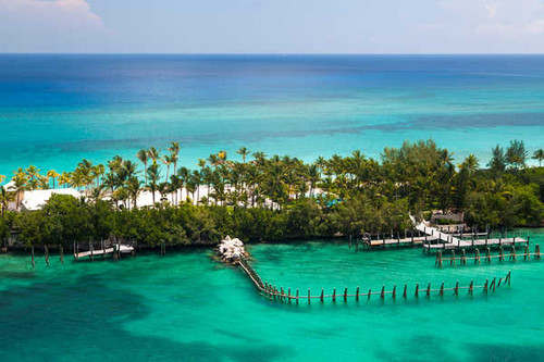 Jual Poster Tropics Sea Resorts Marinas Coast Bahamas Palms 1Z