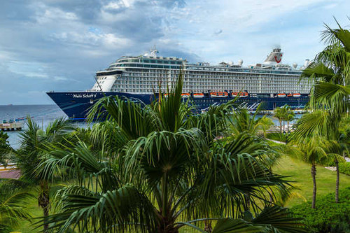 Jual Poster Tropics Ships Cruise liner Curacao Mein Schiff 5 1Z