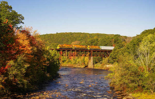 Jual Poster USA Autumn Rivers Bridges Trains Massachusetts 1Z