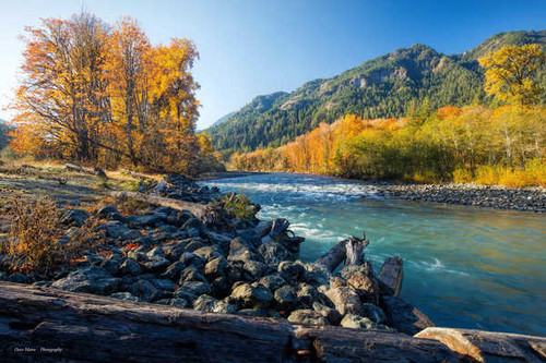 Jual Poster USA Rivers Autumn Stones Forests Elwha River 1Z