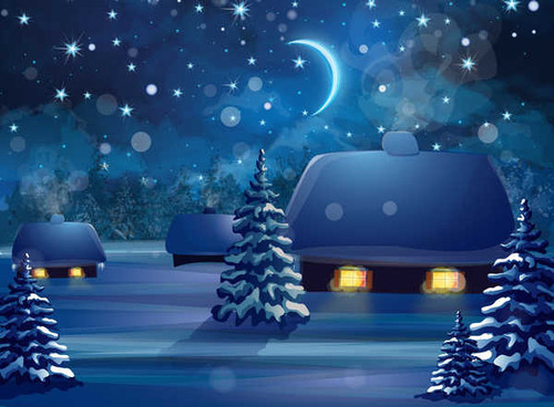 Jual Poster Winter Houses Vector 1Z