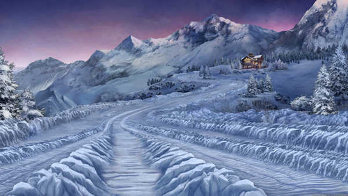 Jual Poster Winter Painting Art Roads Snow 1Z