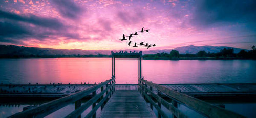 Jual Poster lake elizabeth sunrise morning landscape lake california 4k WPS