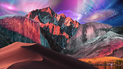 Jual Poster mac os x macos catalina mountains desert landscape stock 5k WPS
