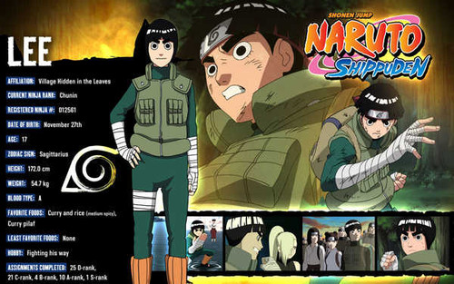 Poster Naruto Rock Lee Naruto Naruto APC003 Poster Naruto Rock Lee Naruto Naruto APC003