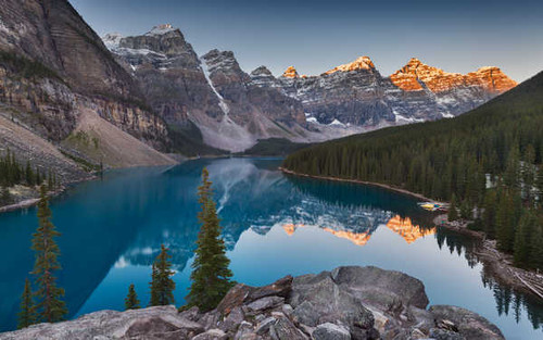 Jual Poster moraine lake landscape sunset mountains 4k WPS