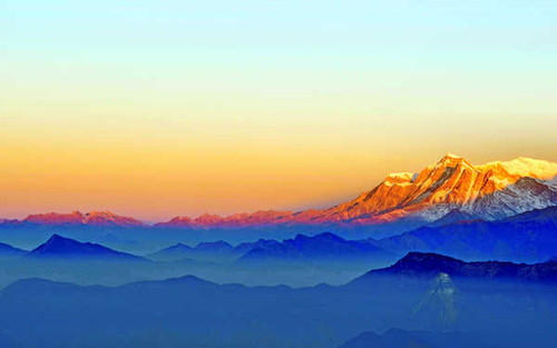 Jual Poster mountains horizon 4k WPS
