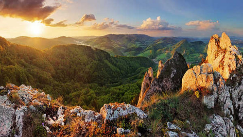 Jual Poster sunrise morning mountains slovakia WPS