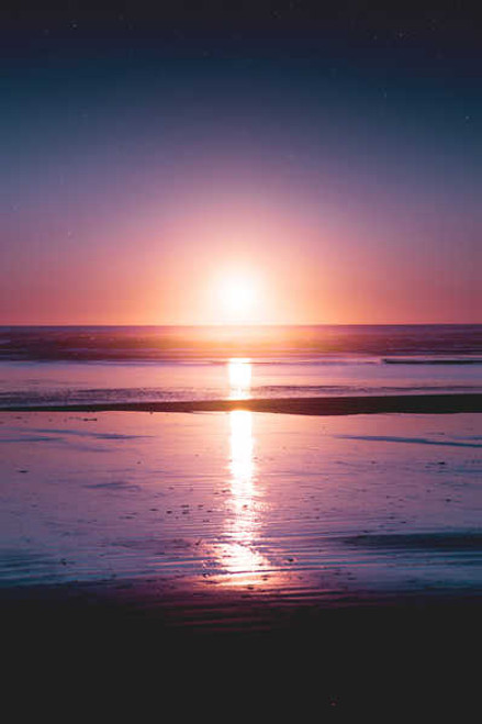 Jual Poster sunset beach dusk hd 4k WPS