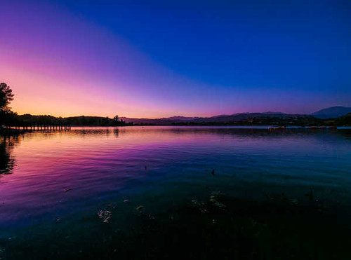 Jual Poster sunset landscape lake horizon 4k 8k WPS