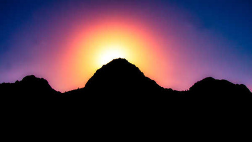 Jual Poster sunset mountains silhouette hd 5k WPS