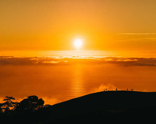 Jual Poster sunset mount tamalpais silhouette people 5k WPS Jual Poster sunset mount tamalpais silhouette people 5k WPS