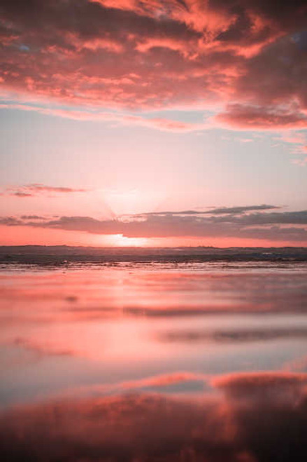 Jual Poster sunset ocean horizon 4k WPS