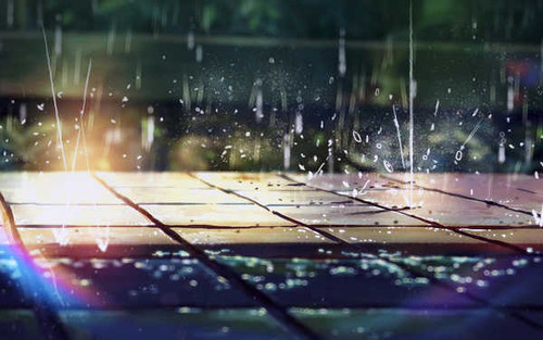 Poster Nature Rain Anime Original APC