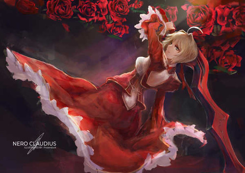 Poster Nero Claudius Anime Fate Extra Last Encore APC