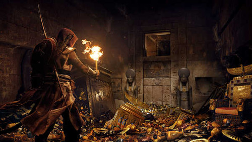 Jual Poster Assassin's Creed Origins Men Gold Torch 1ZM0128