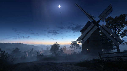 Jual Poster Battlefield 1 Night Mill Moon Village 1ZM0160