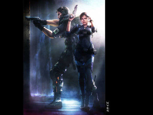Jual Poster Chris Redfield Jill Valentine Resident Evil Resident Evil Revelations 218616APC
