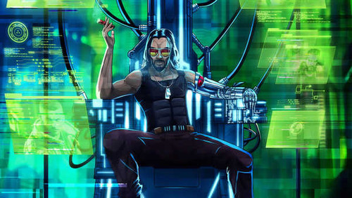 Jual Poster Cyberpunk 2077 Keanu Reeves Video Game Cyberpunk 2077 1035570APC