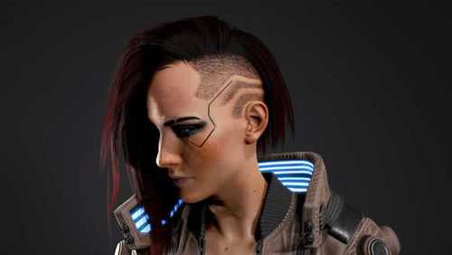 Jual Poster Cyberpunk Face Head Hairstyle Hair Cyborg 1ZM0347