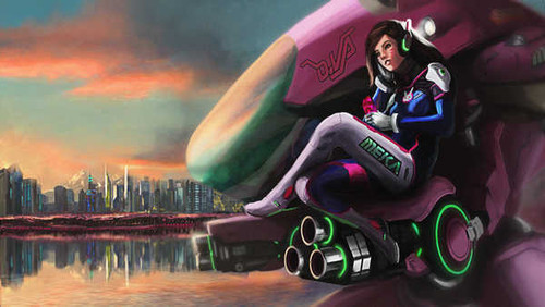 Jual Poster D.Va (Overwatch) Video Game Overwatch 877897APC
