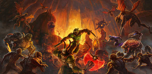 Jual Poster Doom Monsters Battles Eternal DoomGuy 1ZM0529