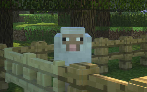 Jual Poster Fence Minecraft Sheep Video Game Minecraft 1017424APC