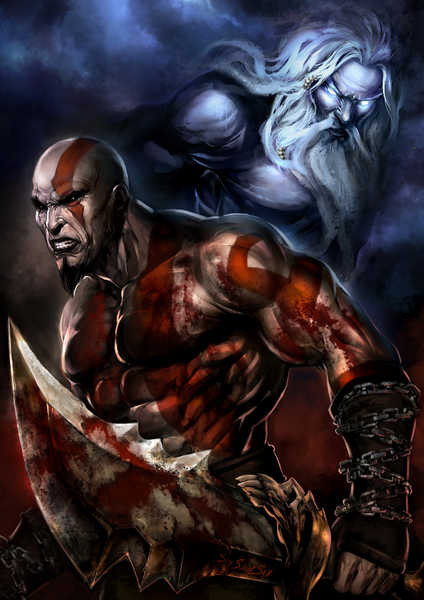 Jual Poster God of War Men Warriors Swords 1ZM0783