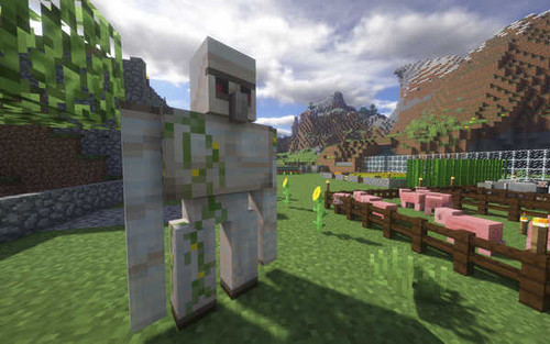 Jual Poster Golem Minecraft Pig Video Game Minecraft 1017425APC Jual Poster Golem Minecraft Pig Video Game Minecraft 1017425APC
