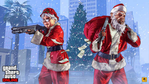 Jual Poster GTA 5 Christmas Rifles 1ZM0798