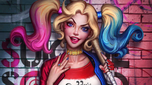Jual Poster harley quinn dc comics artwork 2170WPS