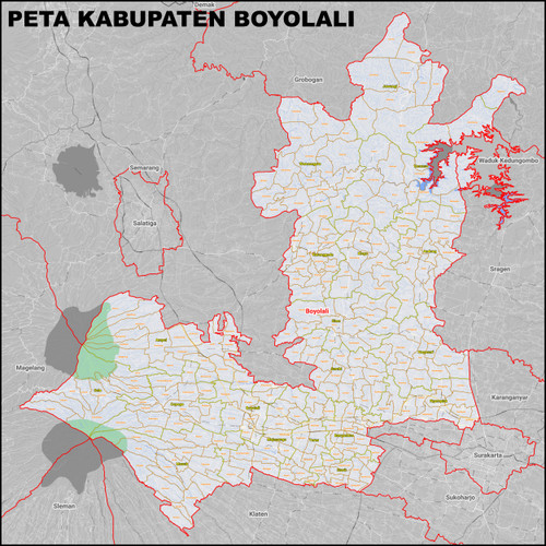 Peta Kabupaten Boyolali Kecamatan dan Kelurahan