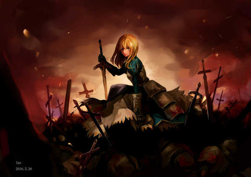 Poster Saber (Fate Series) Fate Series Fate Stay Night APC014A
