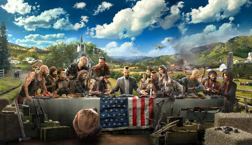 Jual Poster Men Far Cry 5 Table Flag 1ZM1247