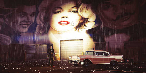 Jual Poster Men Rain GTA 5 Marilyn Monroe Graffiti 1ZM1260