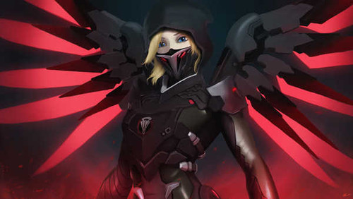 Jual Poster mercy blackwatch overwatch 8596WPS