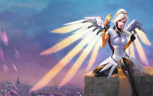 Jual Poster mercy overwatch artwork 6188WPS