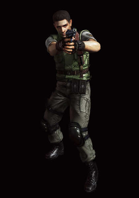 Jual Poster Resident Evil Men Pistols Chris Redfield Police 1ZM1504